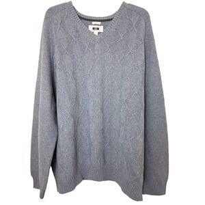 Joseph Abboud Classic V Neck Pullover Cotton Blend Sweater Size‎ 3X Cable Knit